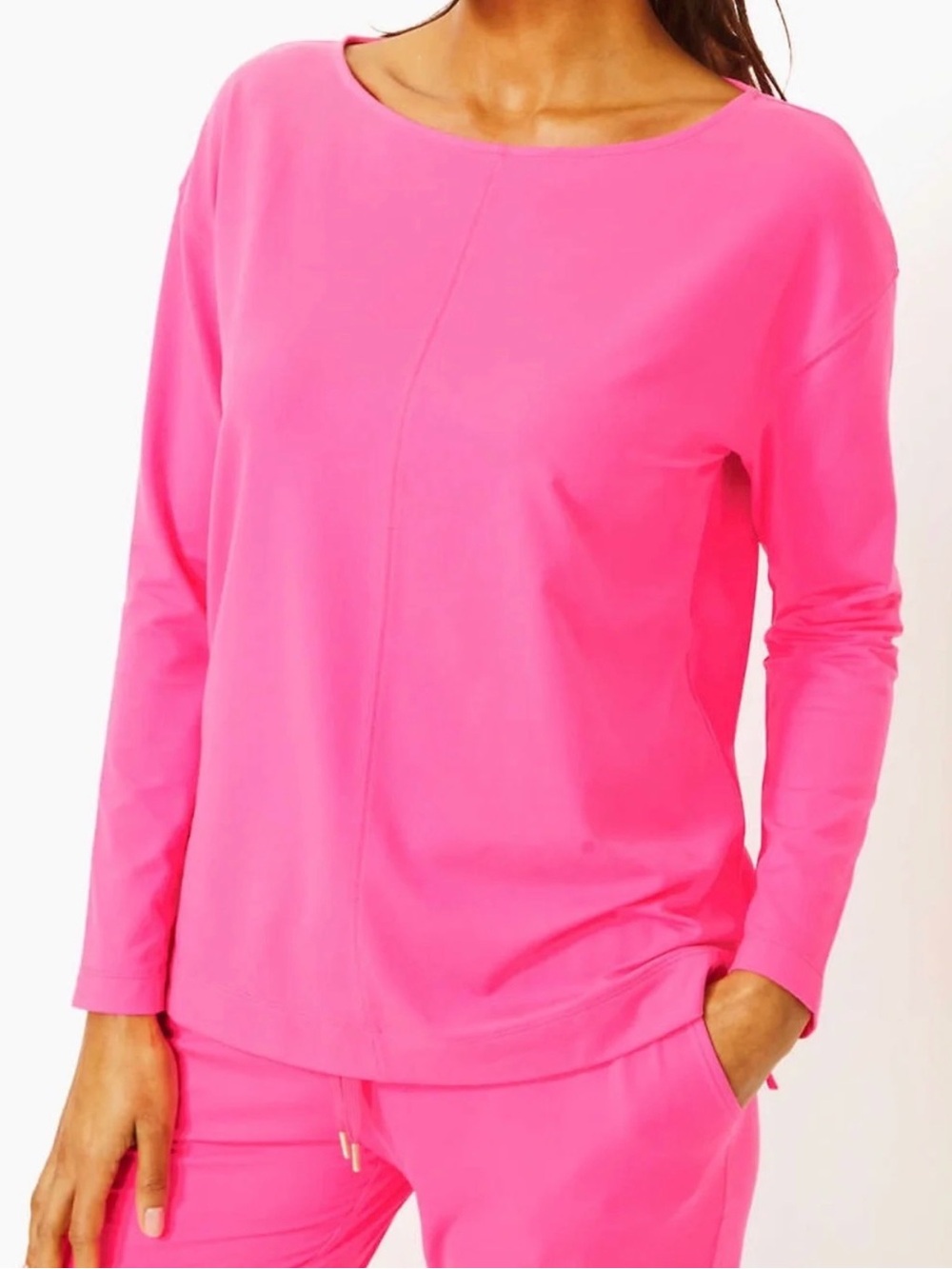 Lilly Pulitzer NWOT Women’s Relaxed Long-Sleeve Top - Hot Pink💗